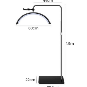 Lámpara de pie media luna