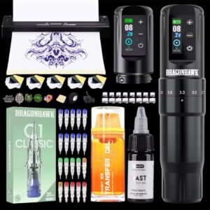 Kit de tatuaje Dragonhawk Atom2 Pro + Impresora